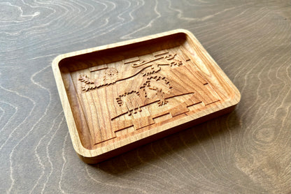 Prince Edward Island Flag Hardwood Catchall Tray | Maple | Cherry | Walnut | Charlottetown | Canada