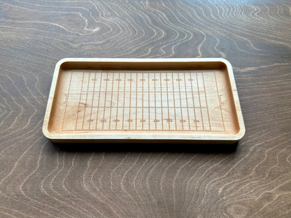 American Football Field Shape Hardwood Catchall Tray | Personalized | Logo | Maple | Cherry | Walnut