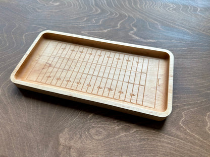 American Football Field Shape Hardwood Catchall Tray | Personalized | Logo | Maple | Cherry | Walnut