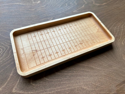 American Football Field Shape Hardwood Catchall Tray | Personalized | Logo | Maple | Cherry | Walnut