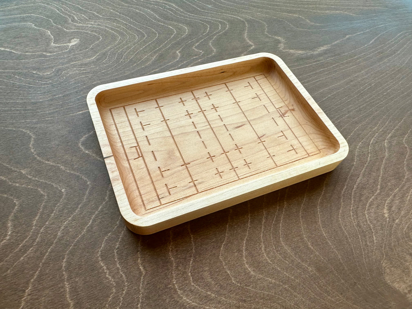 Rugby Union Pitch Shape Hardwood Catchall Tray | Trivet | Serving Board | Charcuterie | Personalized | Maple | Cherry | Walnut | Logo