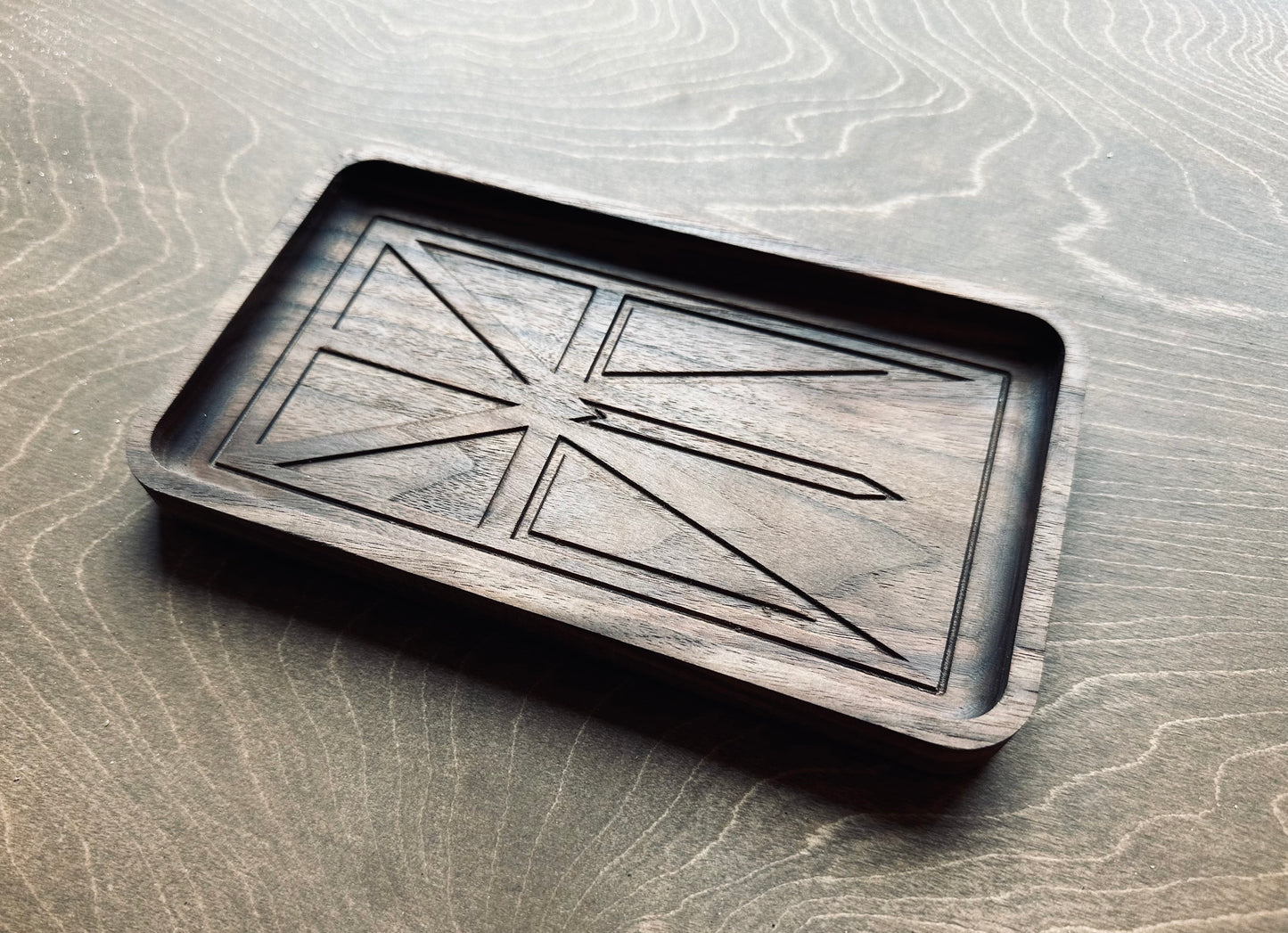 Newfoundland and Labrador Flag Hardwood Catchall Tray | Trivet | Serving Board | Charcuterie | Maple | Cherry | Walnut | St John's | Canada