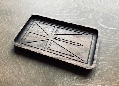 Newfoundland and Labrador Flag Hardwood Catchall Tray | Maple | Cherry | Walnut | St John's | Canada | Keepsake | Wooden