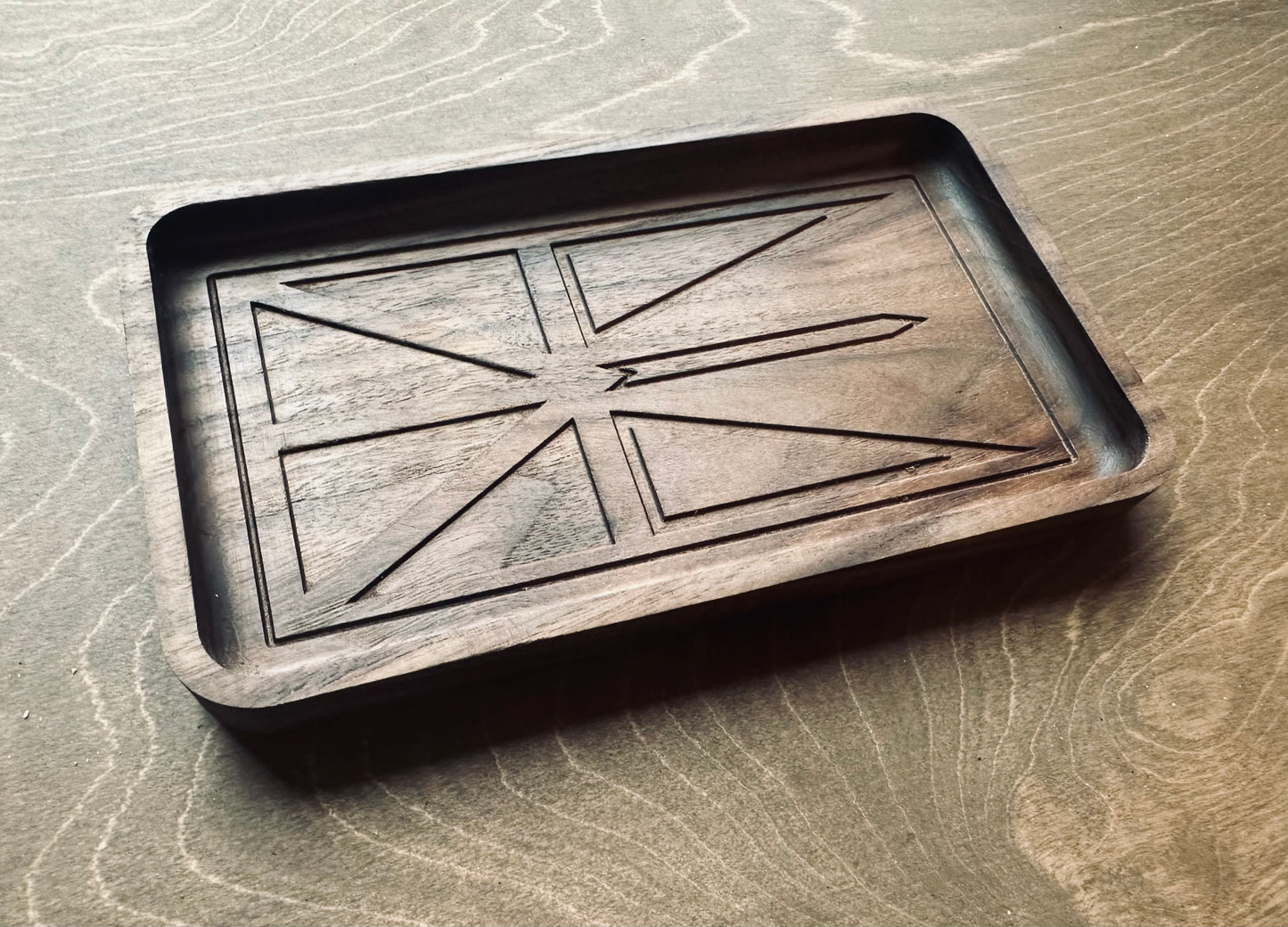 Newfoundland and Labrador Flag Hardwood Catchall Tray | Trivet | Serving Board | Charcuterie | Maple | Cherry | Walnut | St John's | Canada
