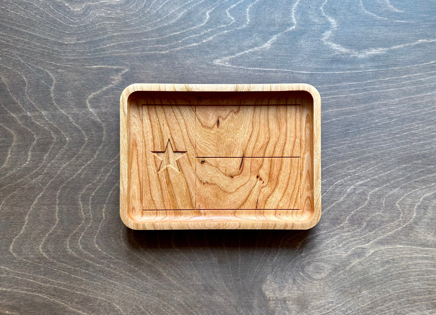 Texas State Flag Hardwood Catchall Tray | Trivet | Serving Board | Charcuterie | Maple | Cherry | Walnut | Austin | Houston | Dallas | TX