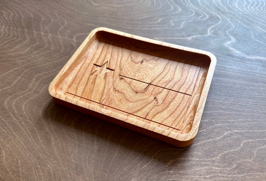 Texas State Flag Hardwood Catchall Tray | Trivet | Serving Board | Charcuterie | Maple | Cherry | Walnut | Austin | Houston | Dallas | TX