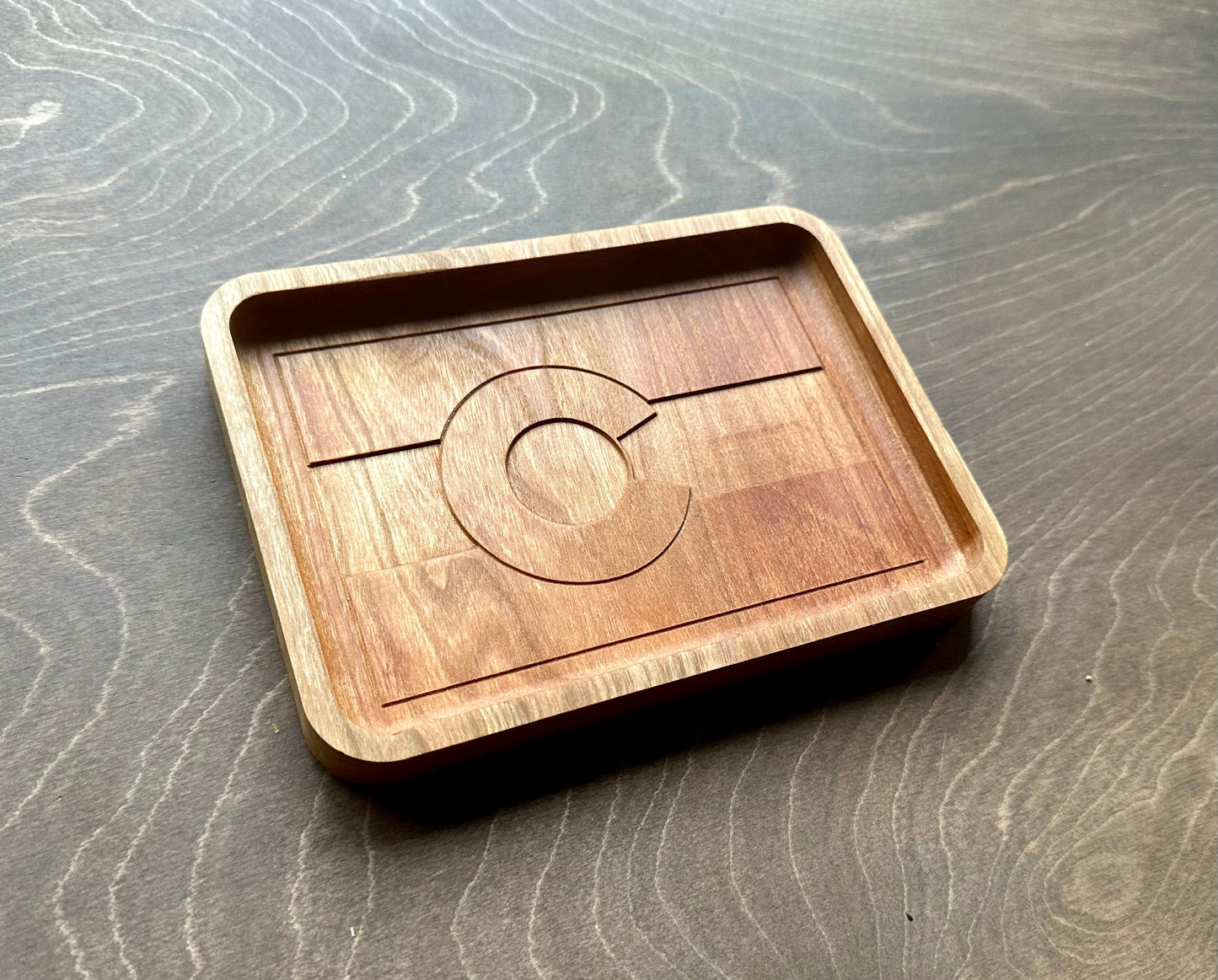 Colorado State Flag Hardwood Catchall Tray | Trivet | Serving Board | Charcuterie | Maple | Cherry | Walnut | Denver | Aurora | Fort Collins