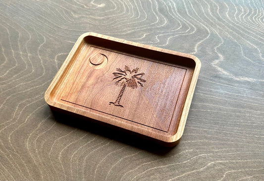 South Carolina State Flag Hardwood Catchall Tray | Trivet | Serving Board | Charcuterie | Maple | Cherry | Walnut | Charleston | Columbia SC