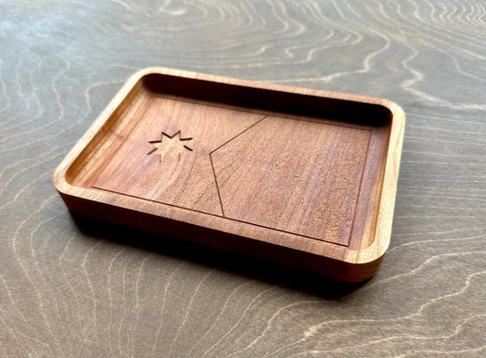 Minnesota State Flag Hardwood Catchall Tray | Trivet | Serving Board | Charcuterie | Maple | Cherry | Walnut | Minneapolis | Saint Paul | MN