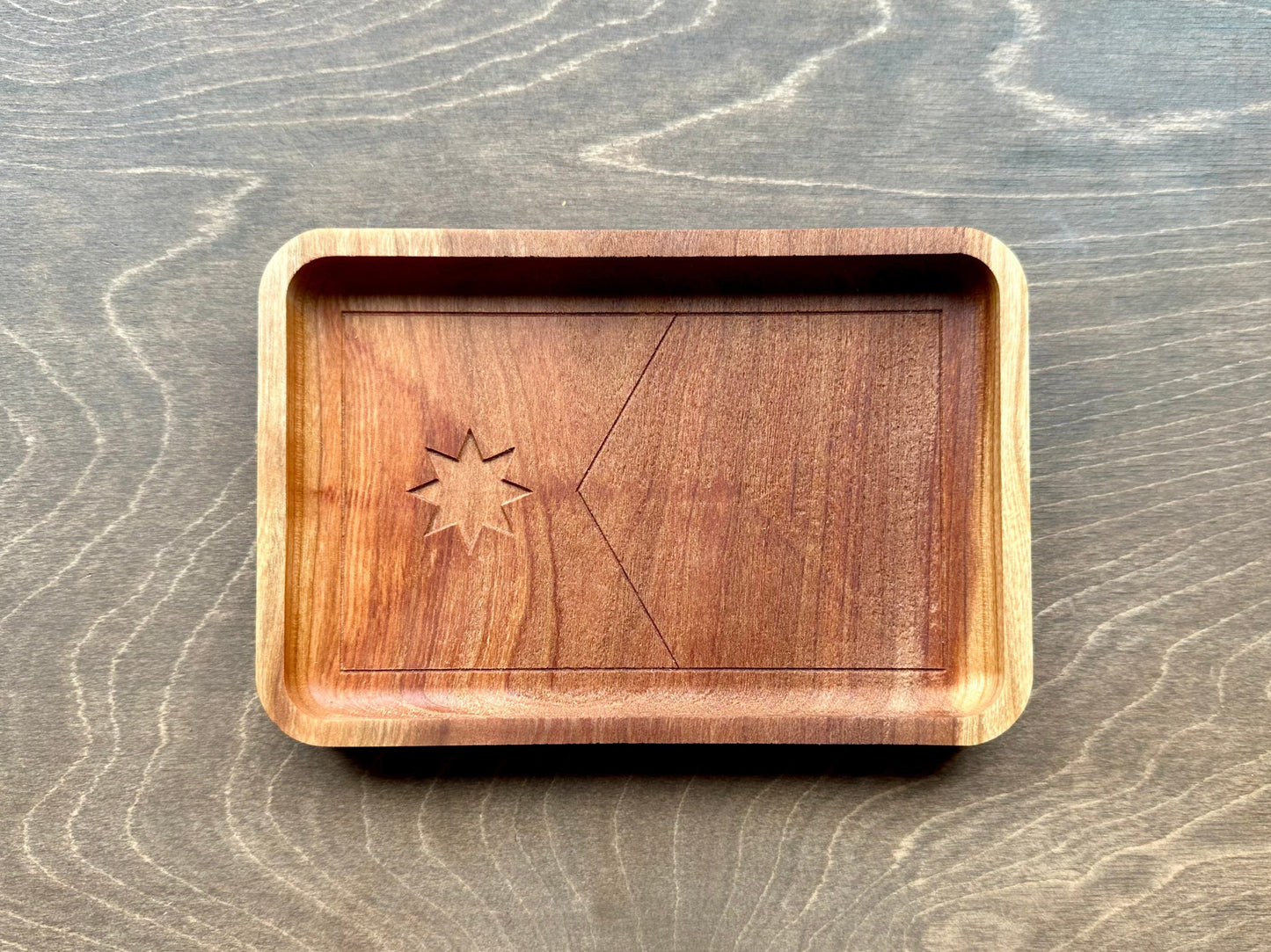 Minnesota State Flag Hardwood Catchall Tray | Trivet | Serving Board | Charcuterie | Maple | Cherry | Walnut | Minneapolis | Saint Paul | MN