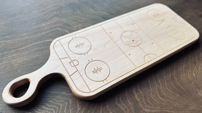Hockey Rink Shape Charcuterie Board | Cutting Board | Serving Cheese Board | Own Logo | Maple | Cherry | Walnut | Custom | Personalized