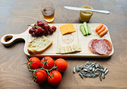 Hockey Rink Shape Charcuterie Board | Cutting Board | Serving Cheese Board | Own Logo | Maple | Cherry | Walnut | Custom | Personalized