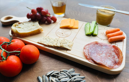 Hockey Rink Shape Charcuterie Board | Cutting Board | Serving Cheese Board | Own Logo | Maple | Cherry | Walnut | Custom | Personalized
