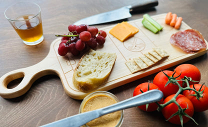 Hockey Rink Shape Charcuterie Board | Cutting Board | Serving Cheese Board | Own Logo | Maple | Cherry | Walnut | Custom | Personalized