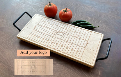 Canadian Football Field Charcuterie Board | Cutting Board | Serving Cheese Board | Own Logo | Maple | Cherry | Walnut | Custom | Personalized