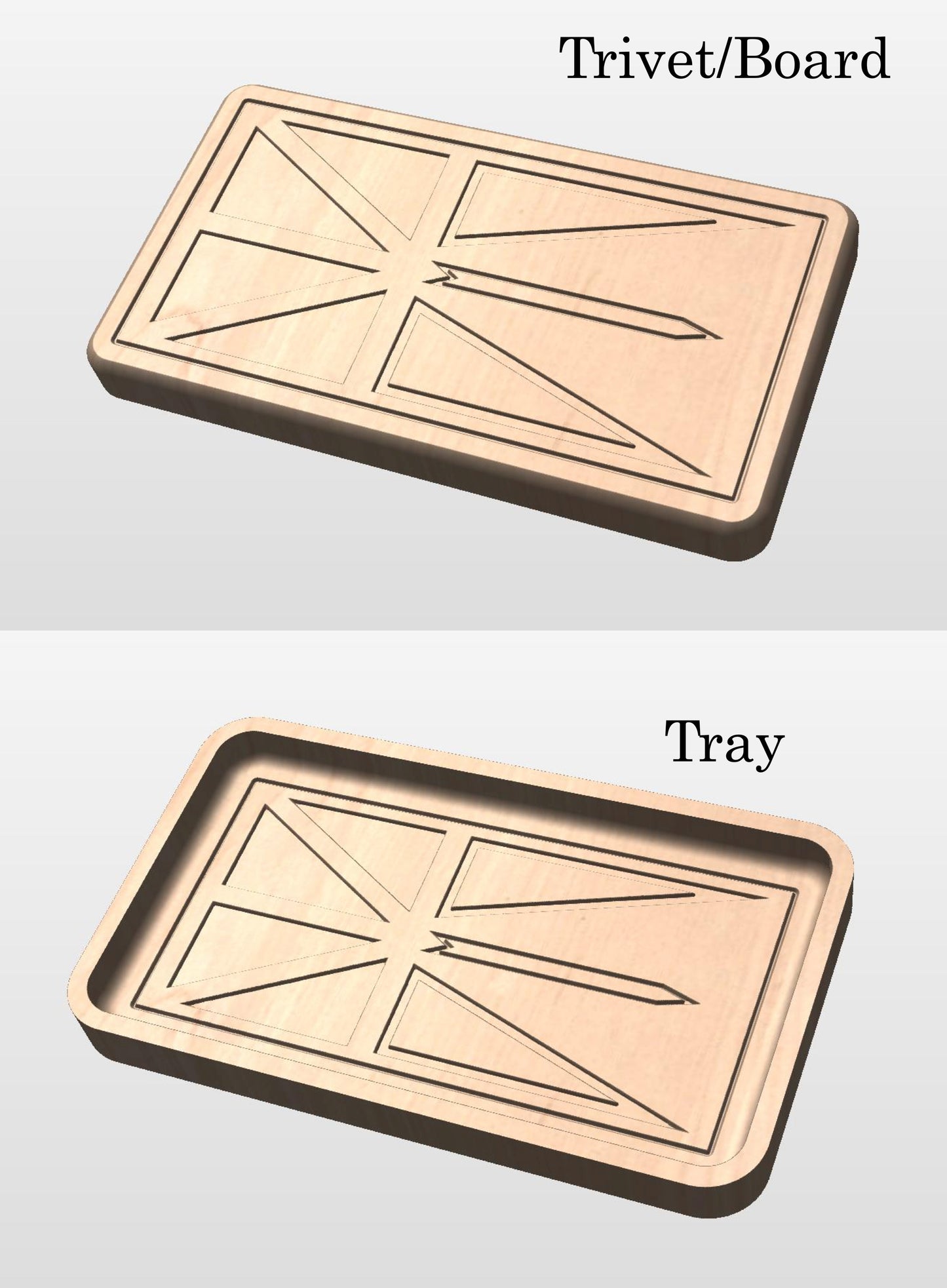 Newfoundland and Labrador Flag Hardwood Catchall Tray | Trivet | Serving Board | Charcuterie | Maple | Cherry | Walnut | St John's | Canada