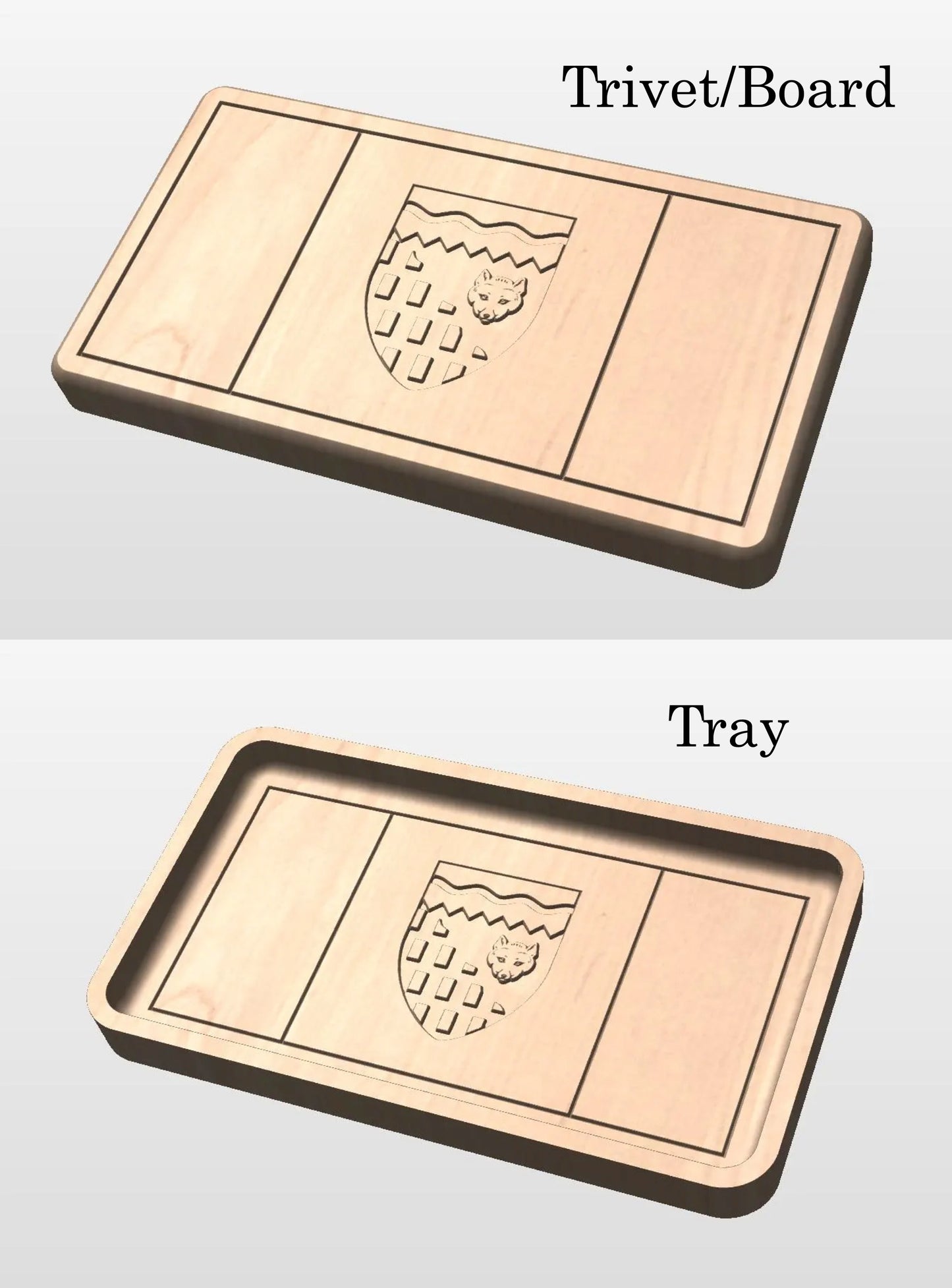 Northwest Territories Flag Hardwood Catchall Tray | Trivet | Serving Board | Charcuterie | Maple | Cherry | Walnut | Yellowknife | Canada
