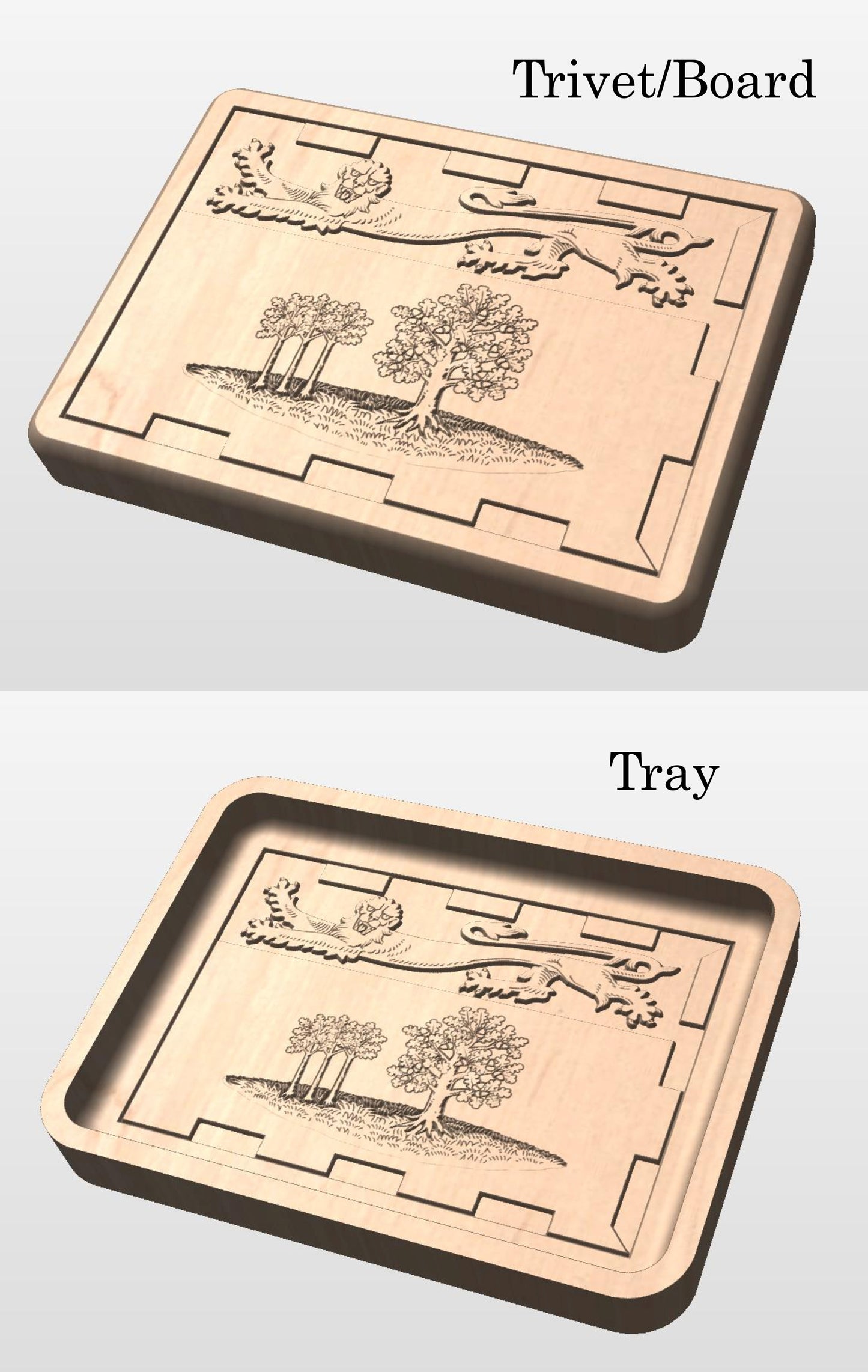 Prince Edward Island Flag Hardwood Catchall Tray | Trivet | Serving Board | Charcuterie | Maple | Cherry | Walnut | Charlottetown | Canada