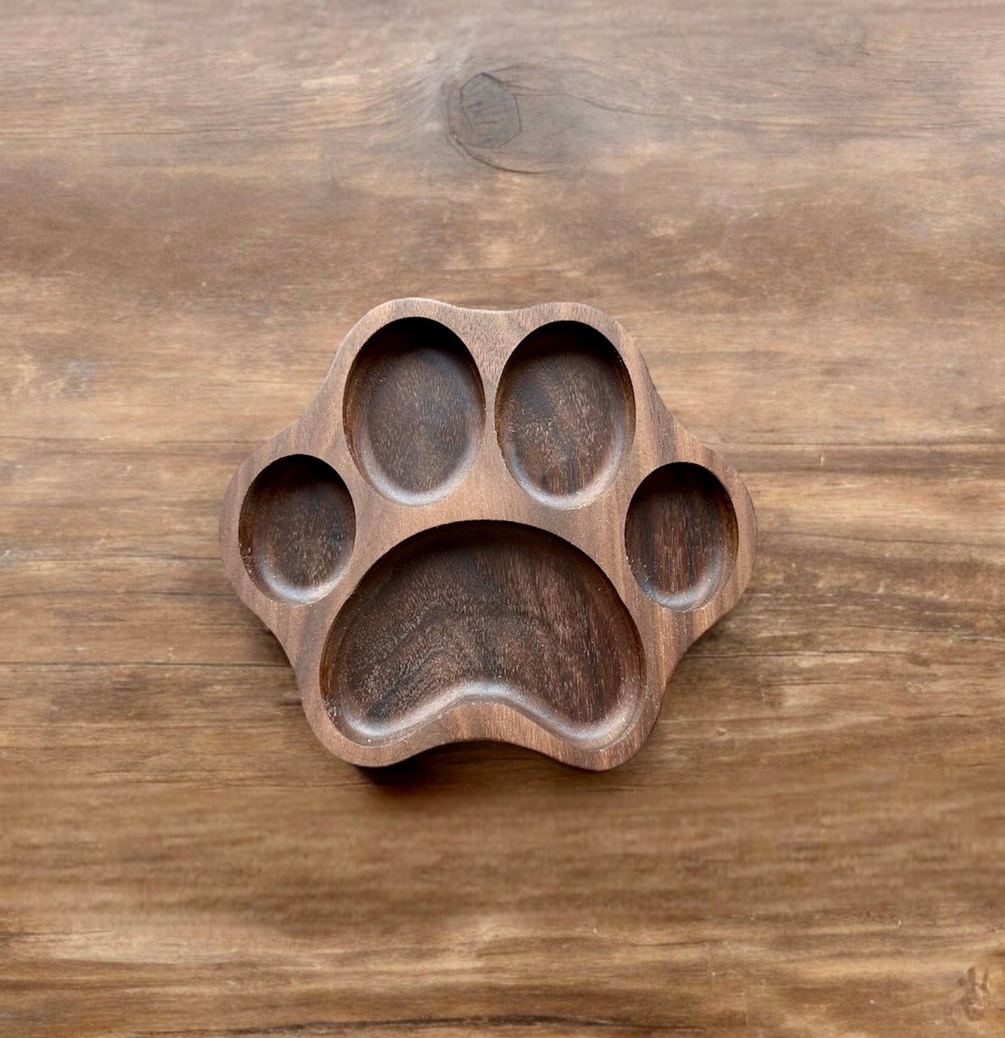 Paw Print Hardwood Tray | Maple | Cherry | Walnut | Catchall Tray | Serving Tray