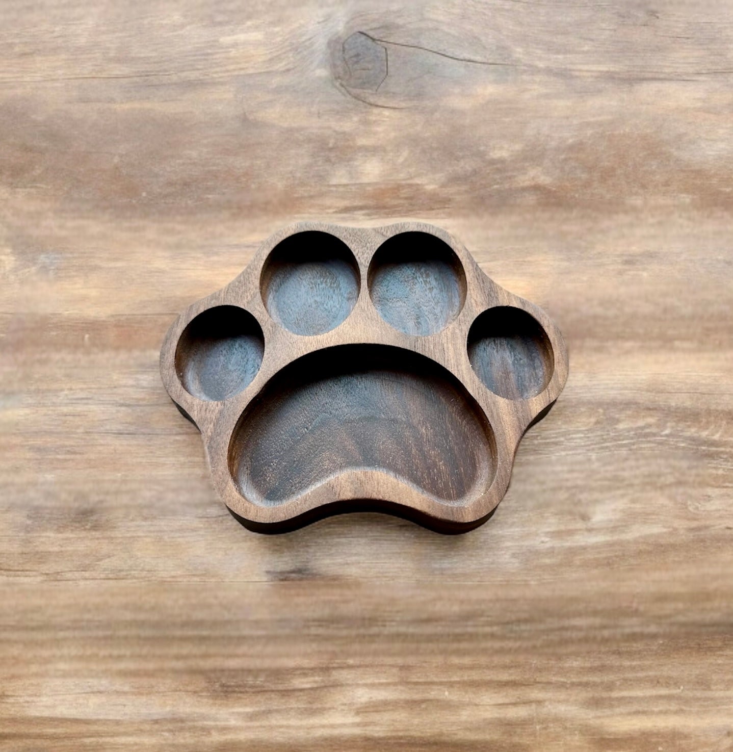 Paw Print Hardwood Tray | Maple | Cherry | Walnut | Catchall Tray | Serving Tray