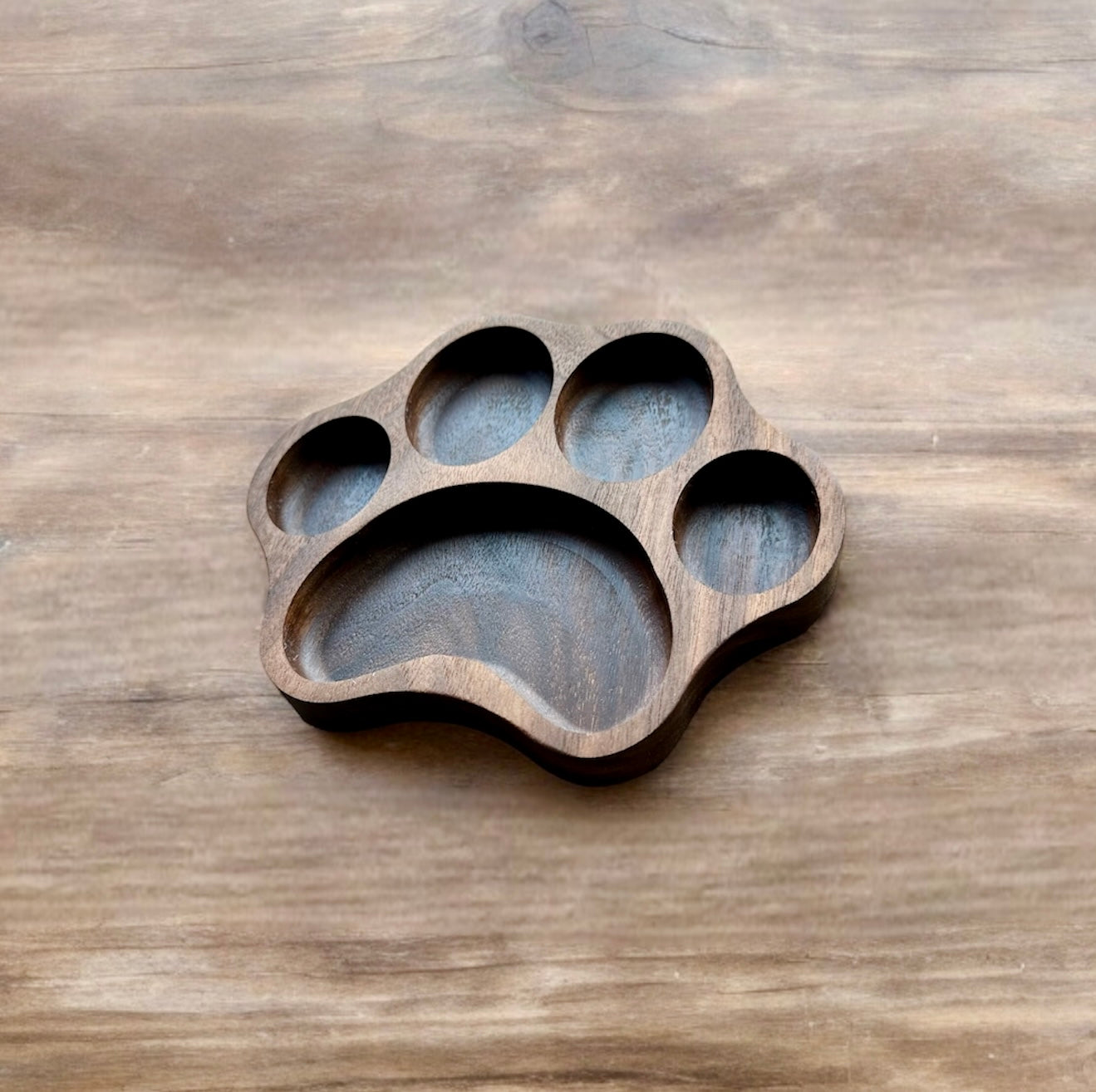 Paw Print Hardwood Tray | Maple | Cherry | Walnut | Catchall Tray | Serving Tray