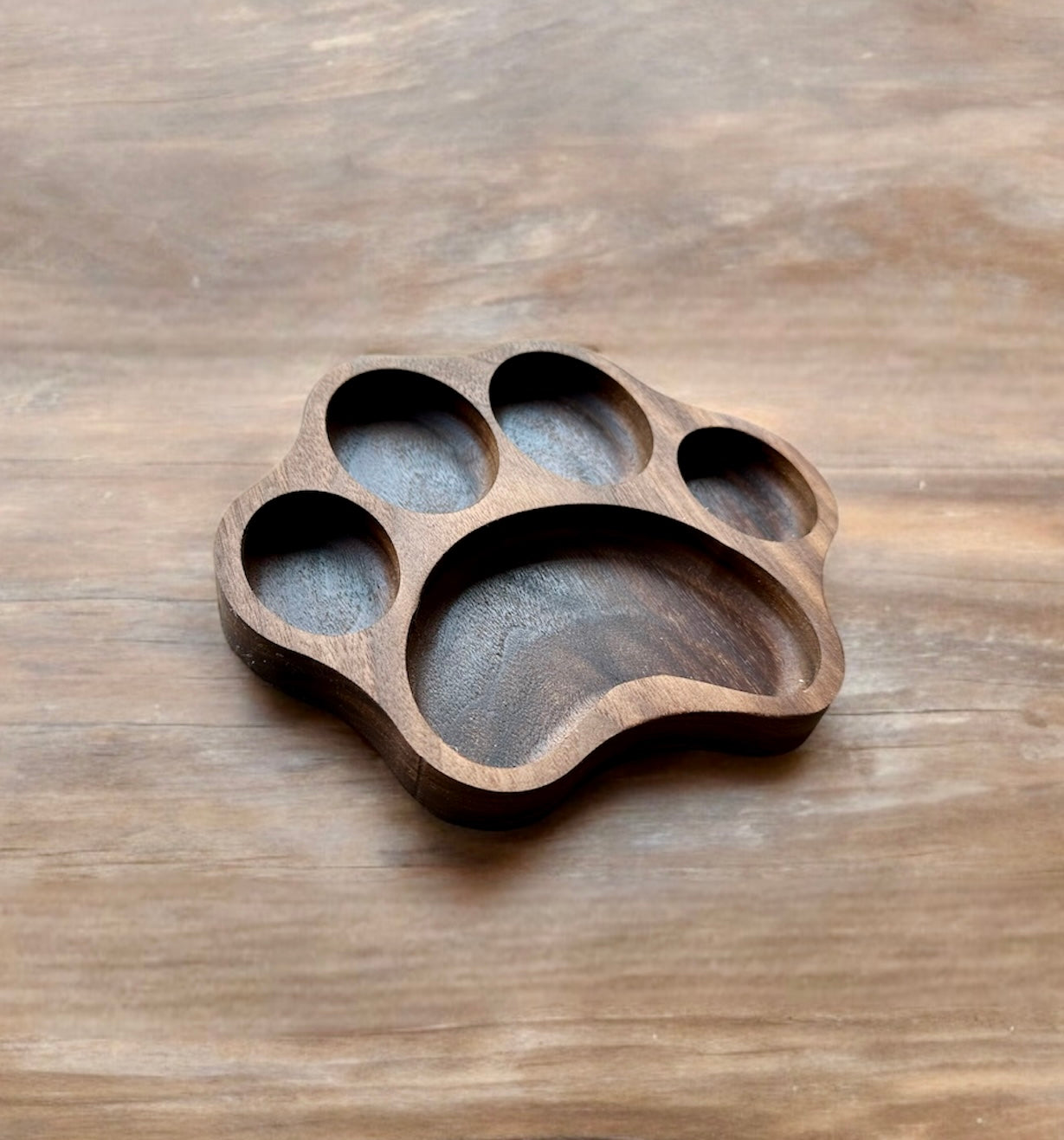 Paw Print Hardwood Tray | Maple | Cherry | Walnut | Catchall Tray | Serving Tray