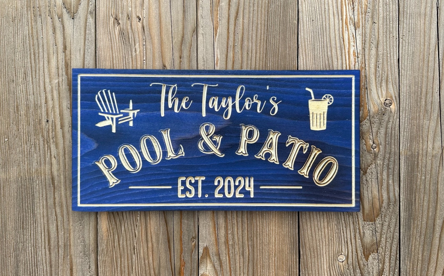 Personalized Wood Sign | Carved | Cottage | House | Camp | Farm | Cabin | Lake | Beach | Garden | Number | Backyard | Patio | Pool