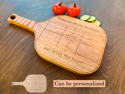 Pickleball Paddle Charcuterie Board | Cutting Board | Serving Cheese Board | Court | Maple | Cherry | Walnut | Custom | Personalized