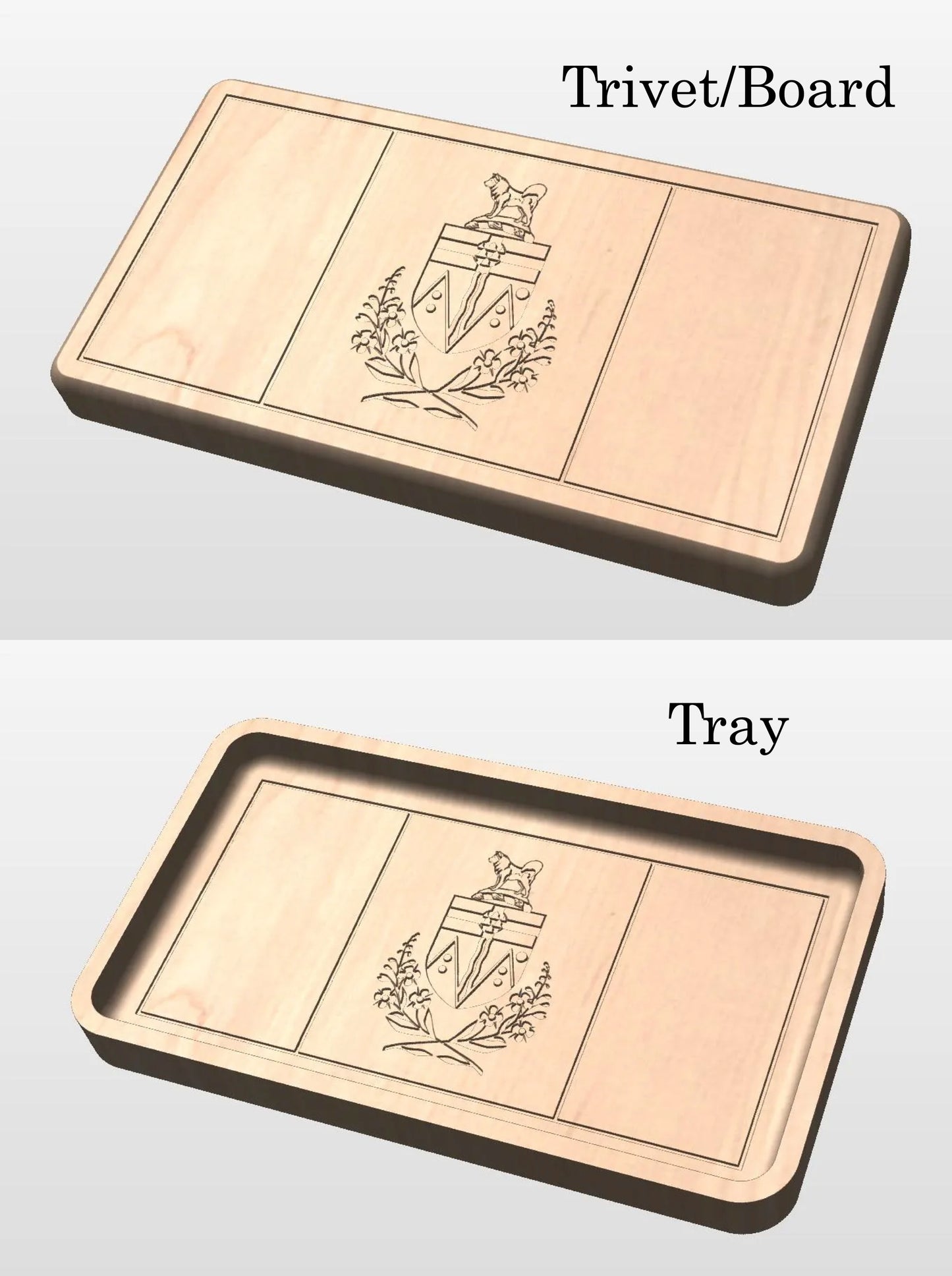 Yukon Flag Hardwood Catchall Tray | Trivet | Serving Board | Charcuterie | Maple | Cherry | Walnut | Whitehorse | Canada