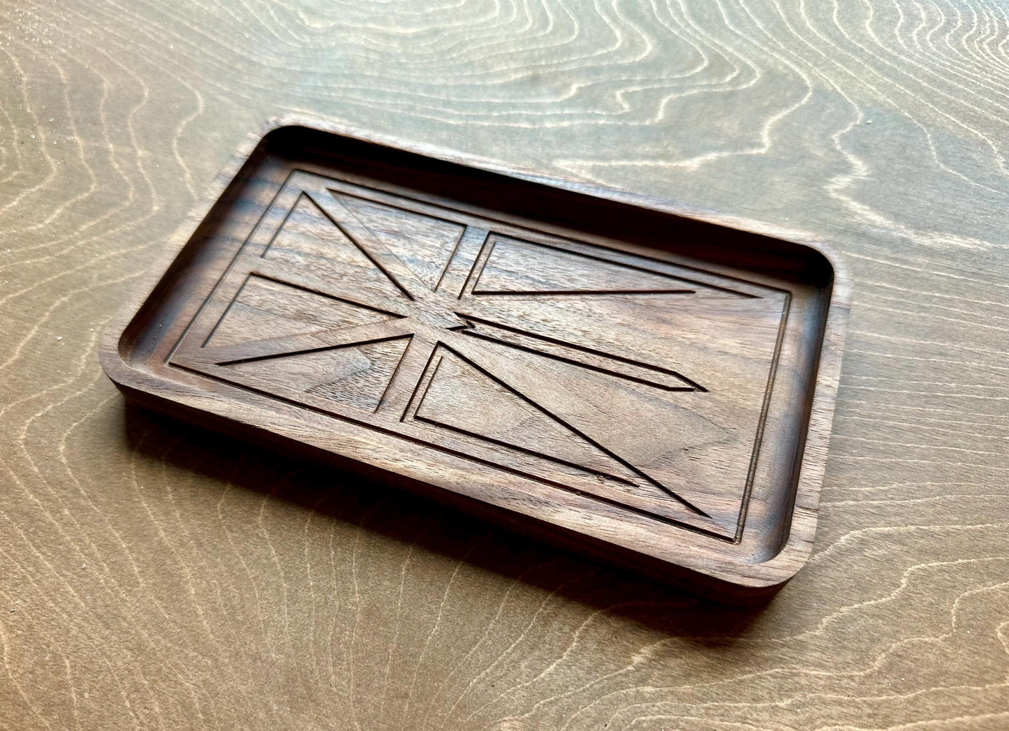 Newfoundland and Labrador Flag Hardwood Catchall Tray | Trivet | Serving Board | Charcuterie | Maple | Cherry | Walnut | St John's | Canada