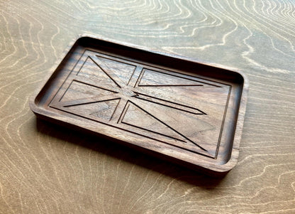 Newfoundland and Labrador Flag Hardwood Catchall Tray | Maple | Cherry | Walnut | St John's | Canada | Keepsake | Wooden
