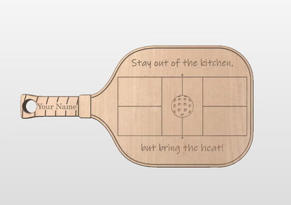 Pickleball Paddle Charcuterie Board | Cutting Board | Serving Cheese Board | Court | Maple | Cherry | Walnut | Custom | Personalized