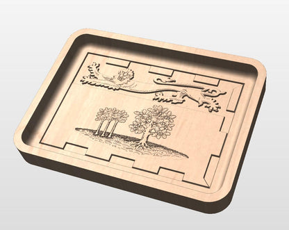 Prince Edward Island Flag Hardwood Catchall Tray | Maple | Cherry | Walnut | Charlottetown | Canada