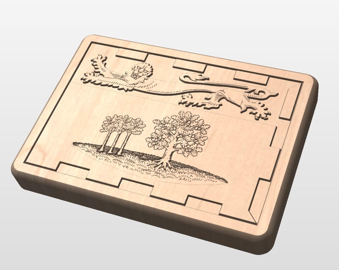 Prince Edward Island Flag Hardwood Catchall Tray | Trivet | Serving Board | Charcuterie | Maple | Cherry | Walnut | Charlottetown | Canada