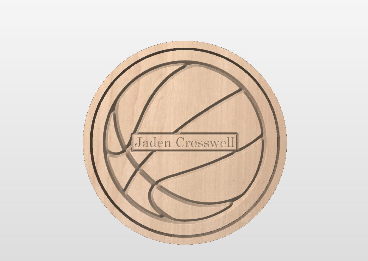 Basketball Shape Hardwood Catchall Tray | Trivet | Personalized | Serving Tray | Charcuterie Board | Maple | Cherry | Walnut