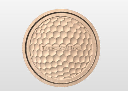 Golf Ball Shape Hardwood Tray | Maple | Cherry | Walnut | Catchall Tray | Wood Sign