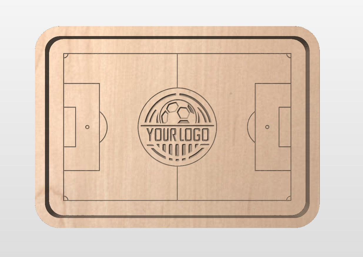 Soccer Field/Football Field Shape Hardwood Catchall Tray | Trivet | Serving Board | Charcuterie | Personalized | Maple | Cherry | Walnut