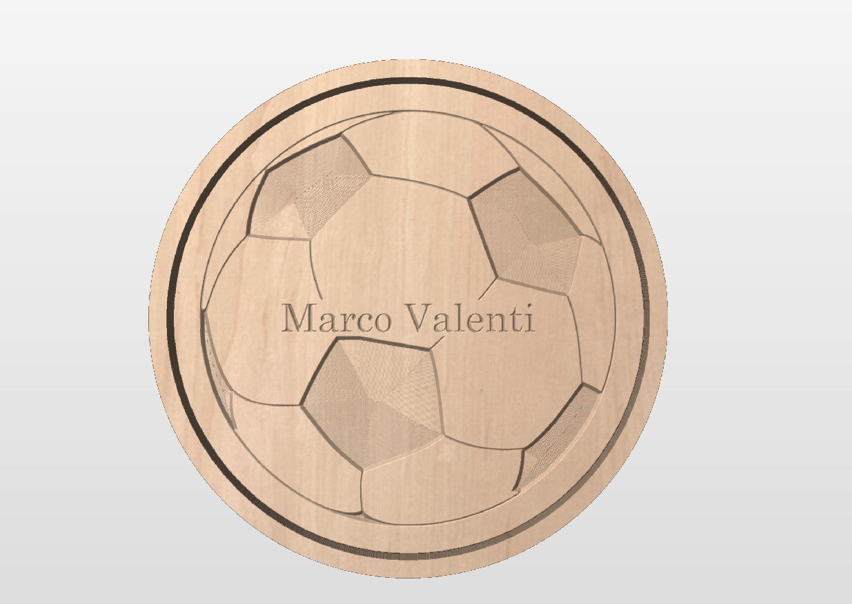 Soccer Ball/Football Shape Hardwood Catchall Tray | Trivet | Personalized | Serving Tray | Charcuterie Board | Maple | Cherry | Walnut