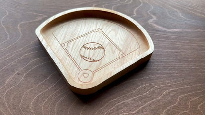 Plateau en bois dur en forme de pomme | Érable | Cerise | Noyer | Plateau fourre-tout | Plateau