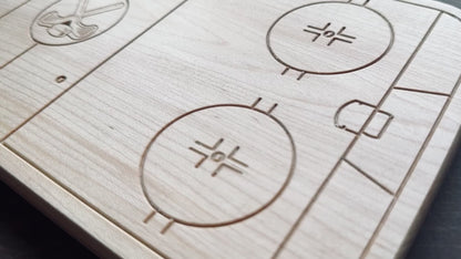 Hockey Rink Shape Charcuterie Board | Cutting Board | Serving Cheese Board | Own Logo | Maple | Cherry | Walnut | Custom | Personalized