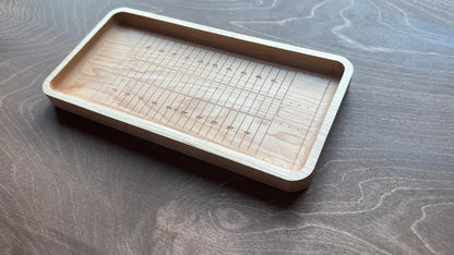 Plateau en bois dur en forme de pomme | Érable | Cerise | Noyer | Plateau fourre-tout | Plateau