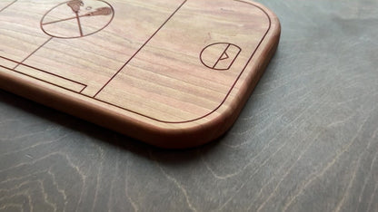 Box Lacrosse Field Charcuterie Board | Cutting Board | Serving Cheese Board | Own Logo | Maple | Cherry | Walnut | Custom | Personalized