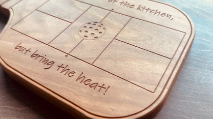 Pickleball Paddle Charcuterie Board | Cutting Board | Serving Cheese Board | Court | Maple | Cherry | Walnut | Custom | Personalized