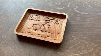 Prince Edward Island Flag Hardwood Catchall Tray | Maple | Cherry | Walnut | Charlottetown | Canada