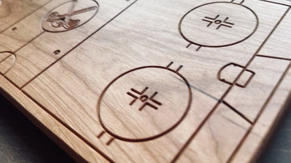 Hockey Rink Shape Charcuterie Board | Cutting Board | Serving Cheese Board | Own Logo | Maple | Cherry | Walnut | Custom | Personalized