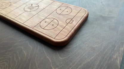 Ringette Rink Shape Charcuterie Board | Cutting Board | Serving Cheese Board | Own Logo | Maple | Cherry | Walnut | Custom | Personalized