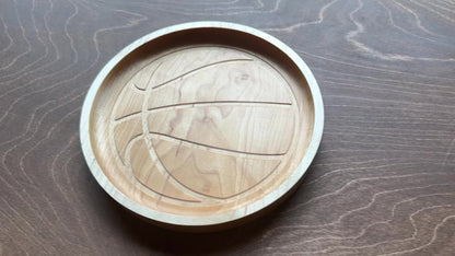 Plateau en bois dur en forme de pomme | Érable | Cerise | Noyer | Plateau fourre-tout | Plateau