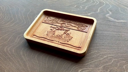 New Brunswick Hardwood Flag Catchall Tray | Maple | Cherry | Walnut | Moncton | Fredericton | Saint John | Keepsake | Wooden