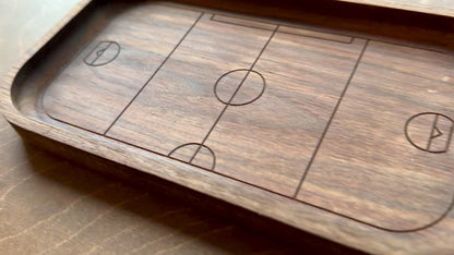 Box Lacrosse Field Shape Hardwood Catchall Tray | Trivet | Serving Board | Charcuterie | Personalized | Maple | Cherry | Walnut | Logo