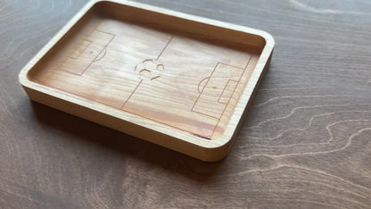 Soccer Field/Football Field Shape Hardwood Catchall Tray | Trivet | Serving Board | Charcuterie | Personalized | Maple | Cherry | Walnut